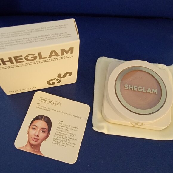 Sheglam Skin Focus High Coverage Powder Foundations Saddle NIB - Picture 2 of 15
